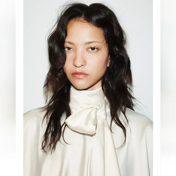 ZARA  FOULARD SATIN EFFECT SHORT DRESS - Picture 3 of 7